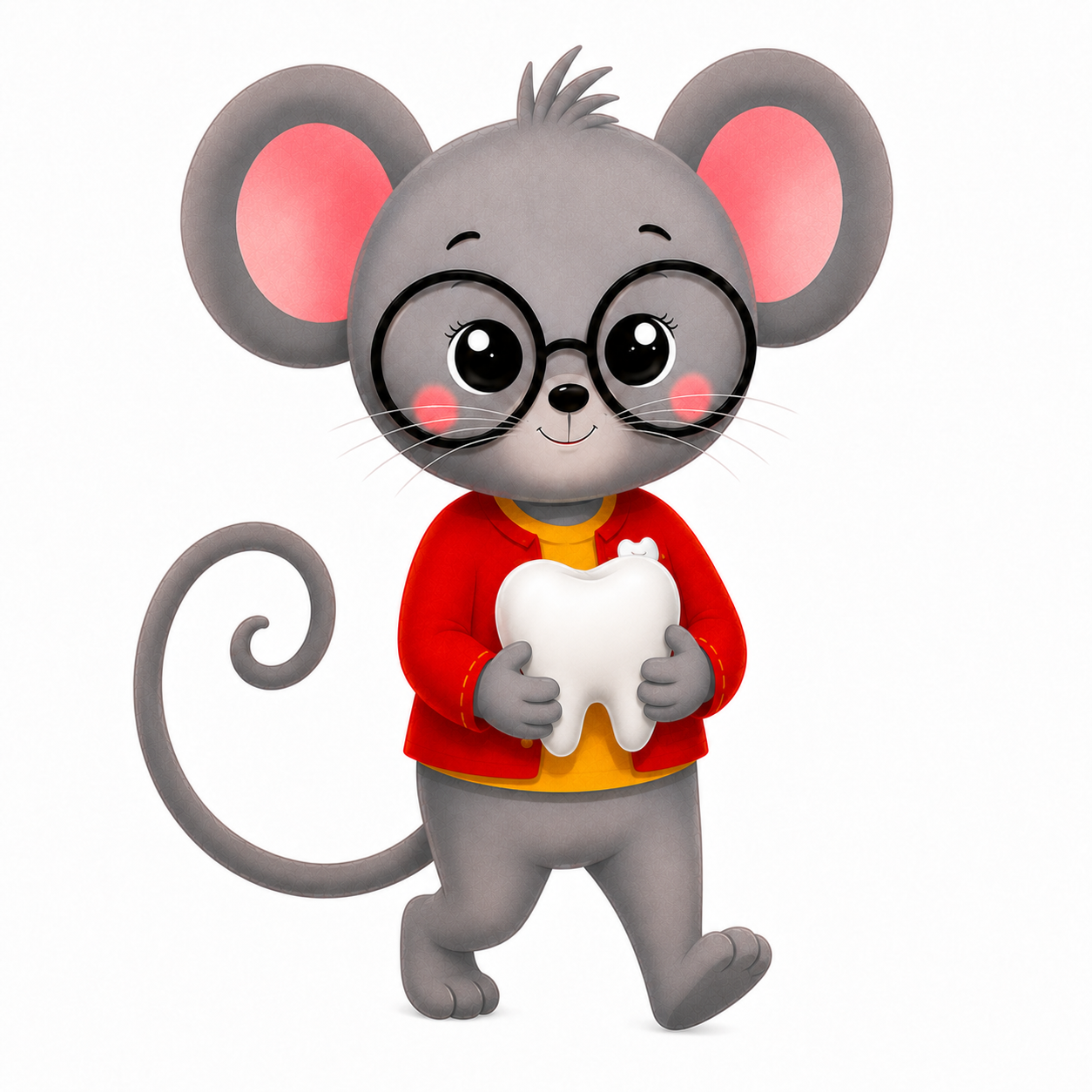 Speedy de Tandenmuis met een tand